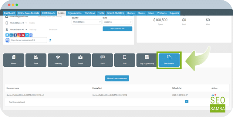 CRM document management