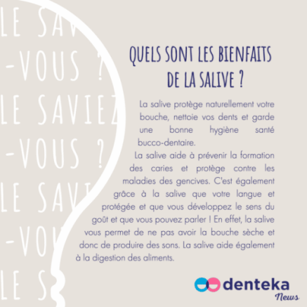 Denteka bienfait de la salive