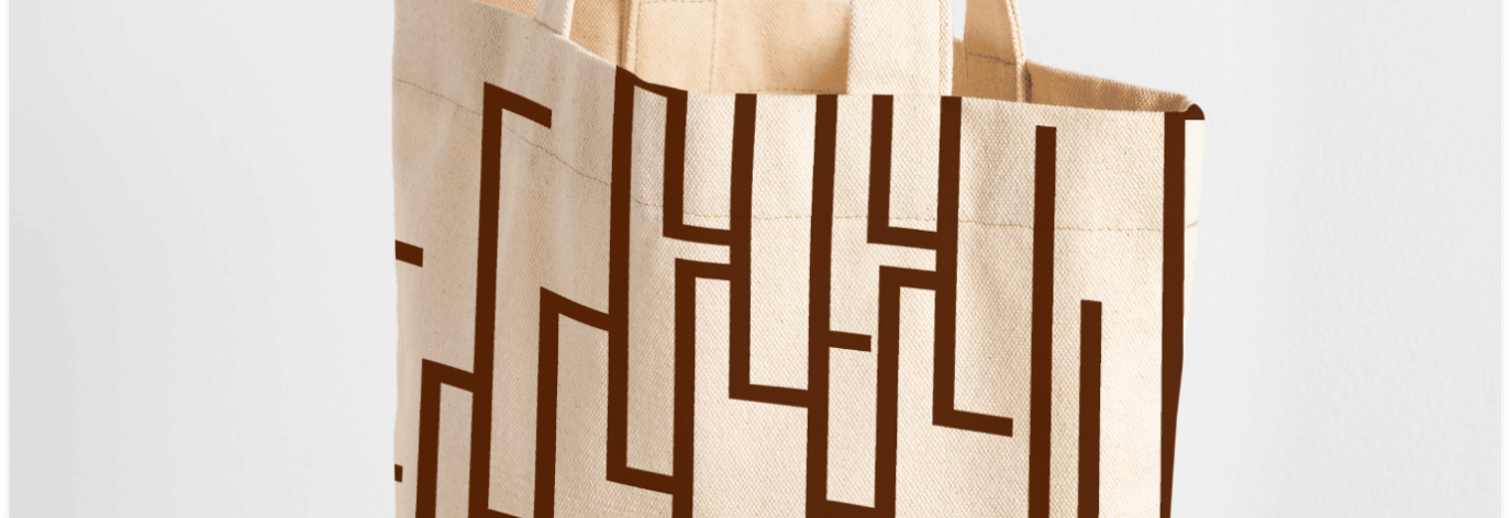 tote bag - marron - pattern 2 - lippée